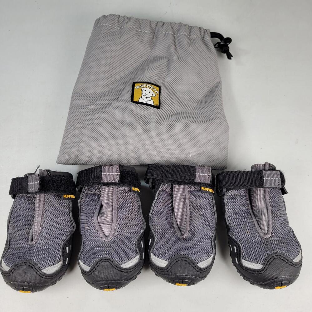 Ruffwear Vibram Dog Boots Size XS Obsidian Black Gray Set Of 4